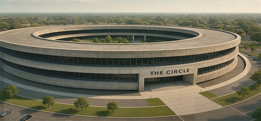 Architektonisch bereits geschlossen: das Hauptquartier des "Circle"